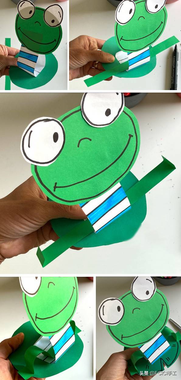 幼儿立体青蛙折纸手工制作教程