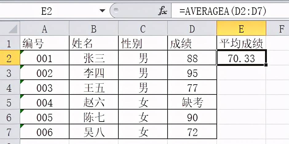 Excel求平均值函数最全使用方法（包括多个条件下求平均值）