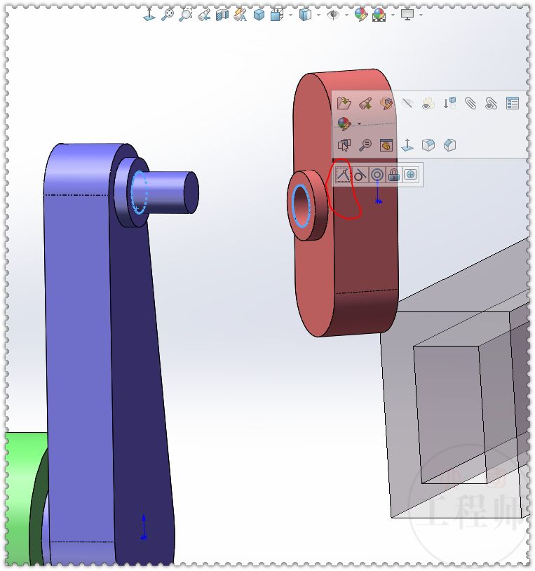 用SolidWorks装配一个曲柄滑块运动