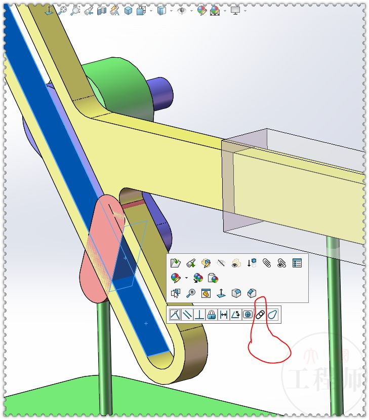 用SolidWorks装配一个曲柄滑块运动