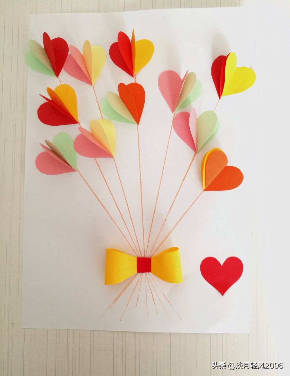 幼儿手工，用彩色卡纸做蝴蝶结，简单好学又实用