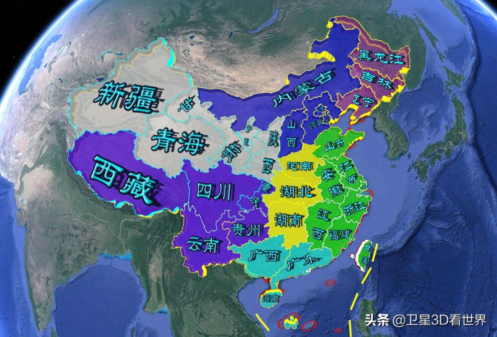 中国34个省级行政区与7大地理区域简介