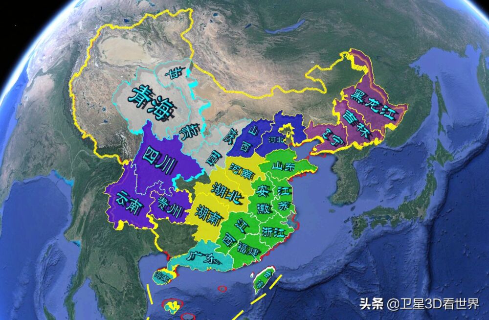 中国34个省级行政区与7大地理区域简介