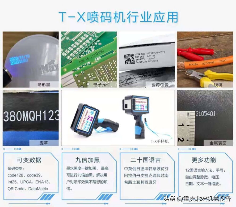 重庆北宏机械设备有限公司经营产品