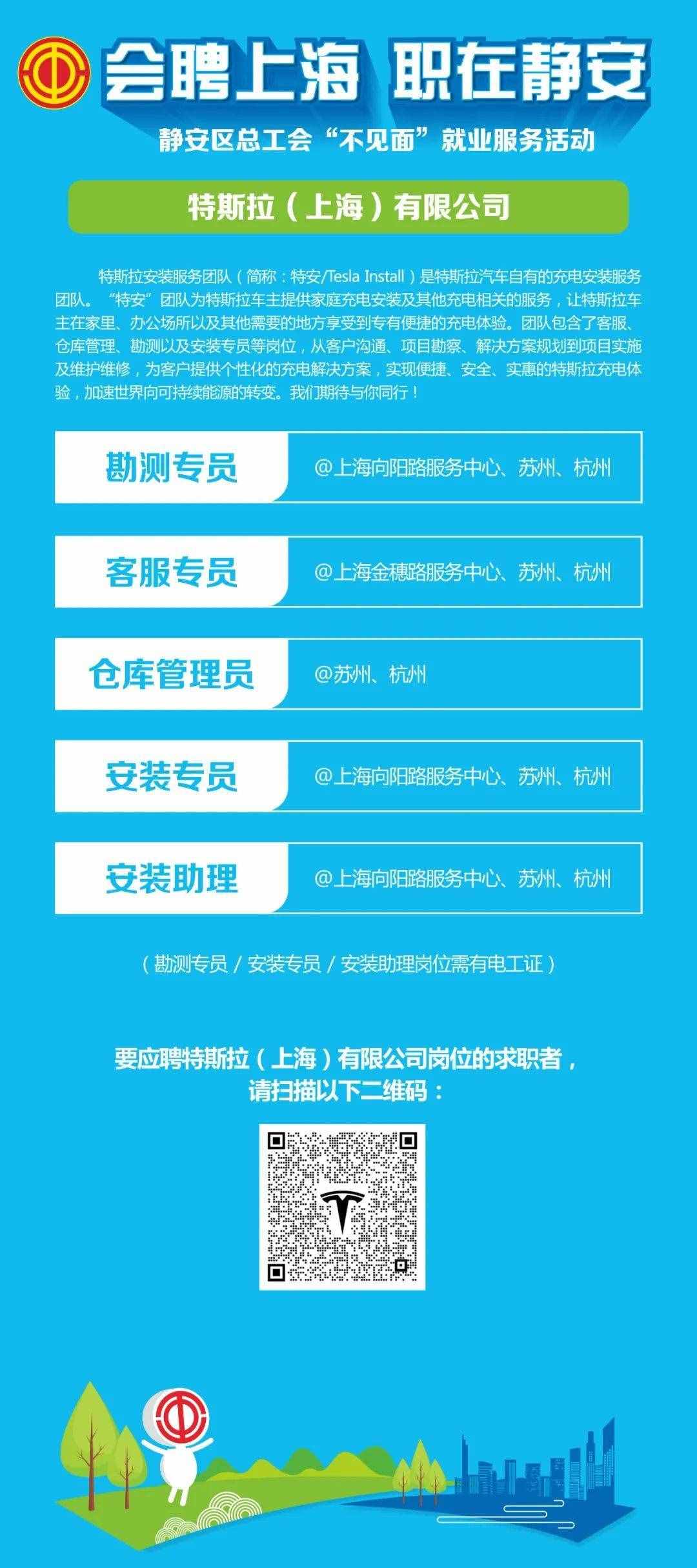 速看！特斯拉、静安区文史馆、中服上海免税店……上海这些好单位正在招人