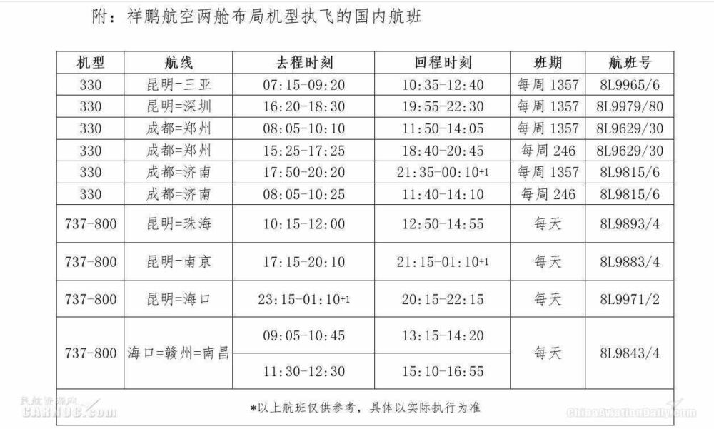 祥鹏航空推出公务舱“升舱计划”