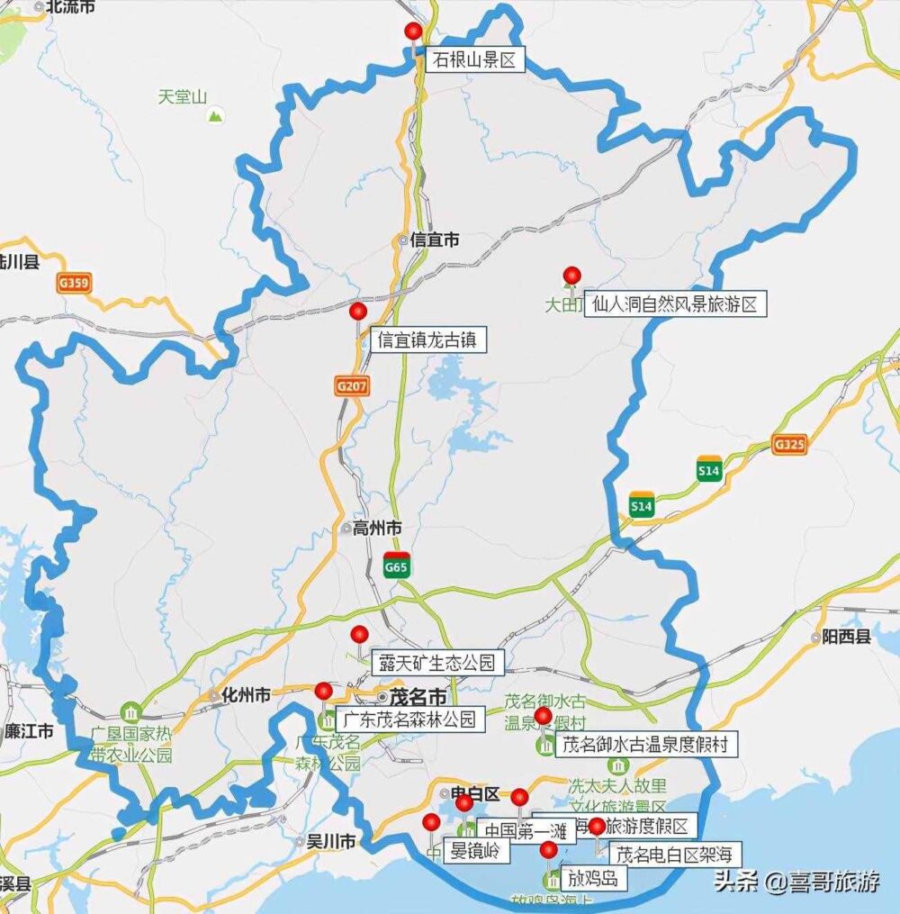 广东茂名十大景点有哪些？自驾游玩如何安排行程路线？