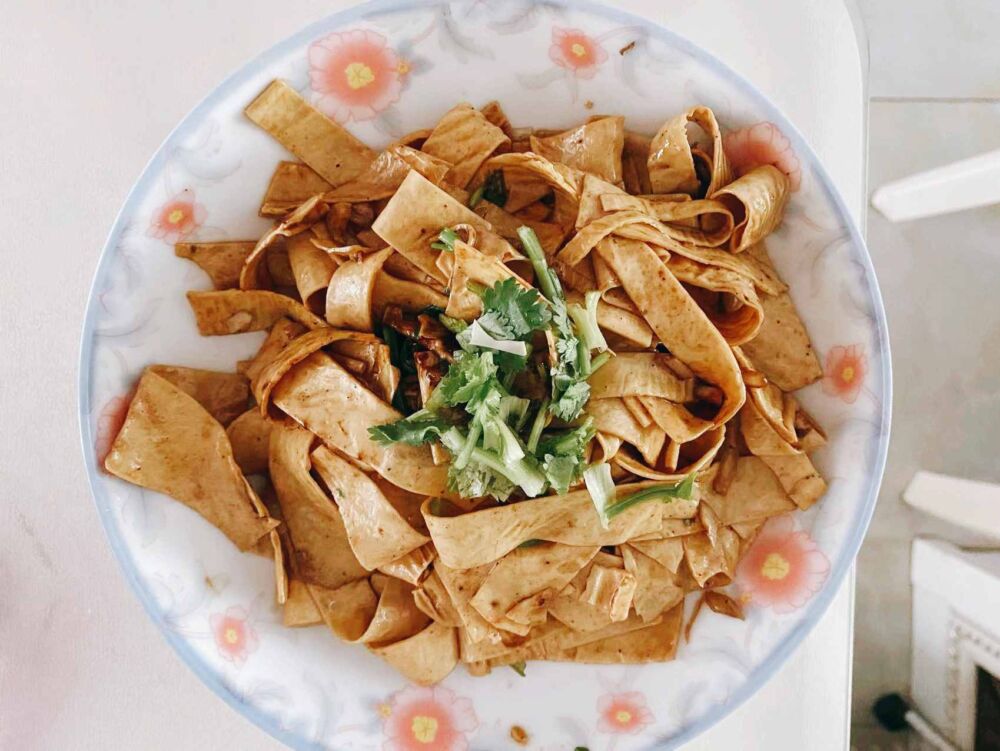 干饭小炒菜、清炒干豆皮