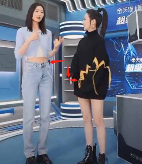 刘雯做客薇娅直播间，现场测量腿长，这长度确定是人类会拥有的吗