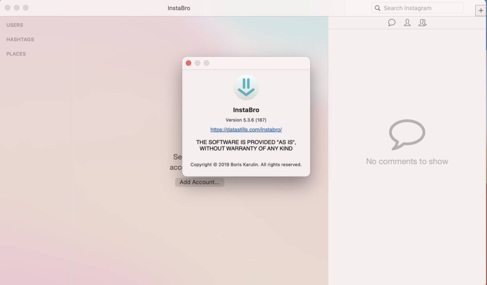 InstaBro for Mac(Instagram下载备份工具)v5.3.6激活版