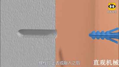 一个动画看懂膨胀螺栓原理，膨胀螺栓在墙体内是什么样的？