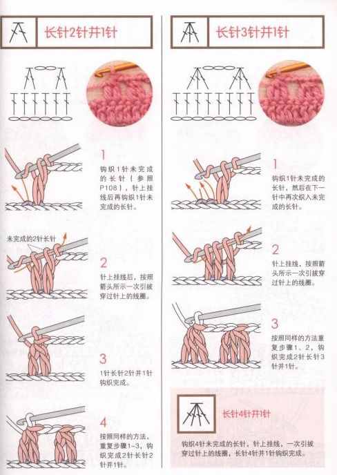 95种钩针符号和5种基础针法，新手快速入门，附图文讲解！