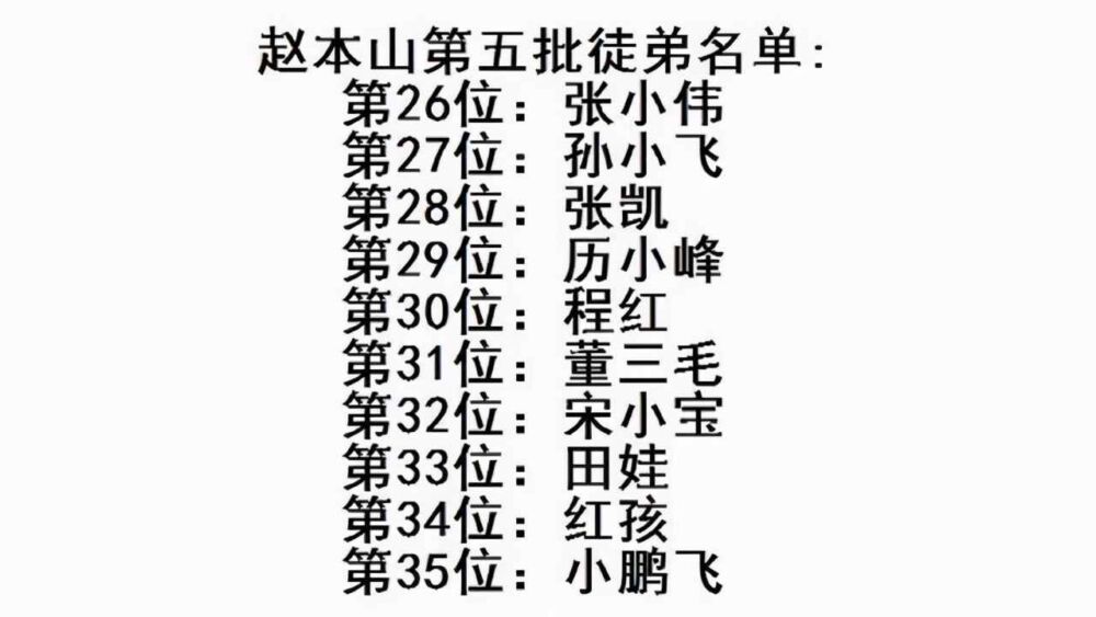 赵本山108位徒弟，真正被承认的只有86人，22人都是蹭热度