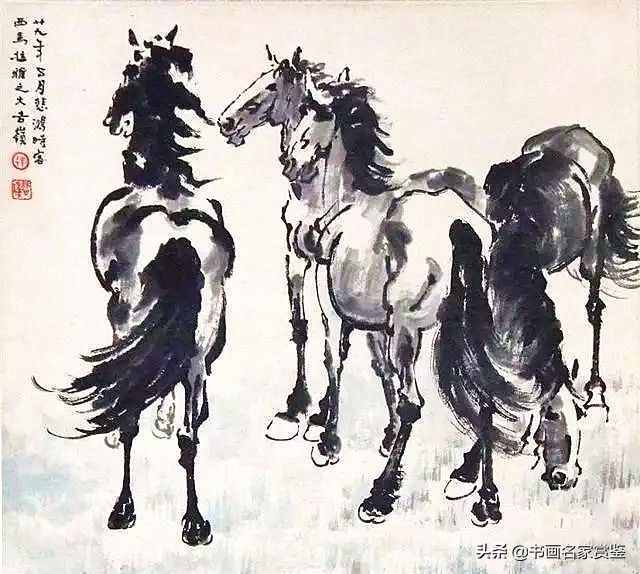 中国现代美术教育的奠基者——徐悲鸿 的八骏图和十骏图 长卷欣赏