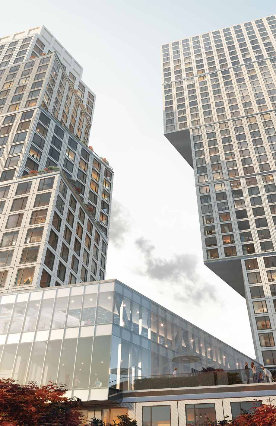纽约地标性塔楼进入封顶阶段，形如“俄罗斯方块积木”