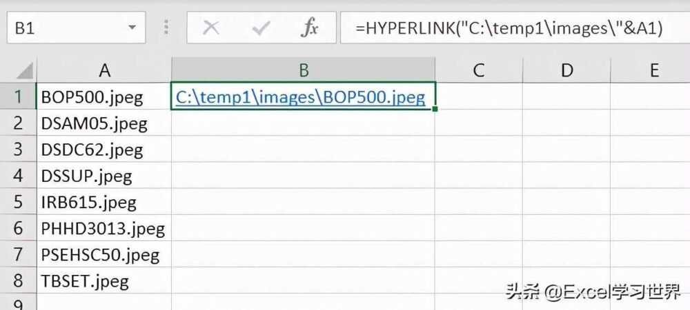 1 分钟将文件夹内的所有文件，制作成可跳转的Excel目录