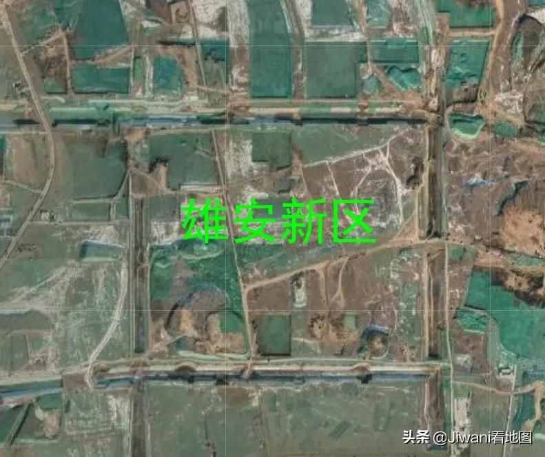 曹县新城、浦东新区和雄安新区卫星图对比