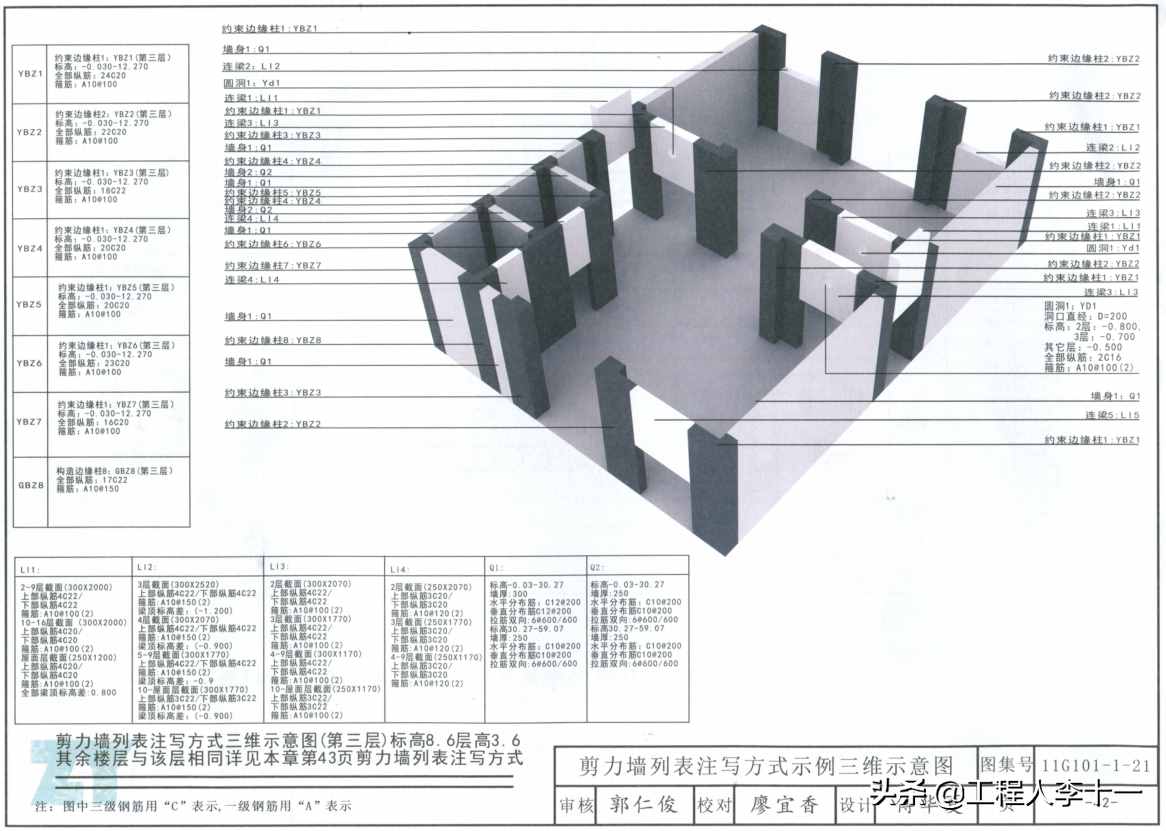 建筑工程11G101全套图集三维平法结构识图（275页 大量三维图）