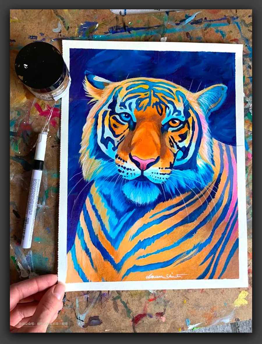 绘画｜细节塑造和色彩表现，这15例动物主题丙烯画太美了