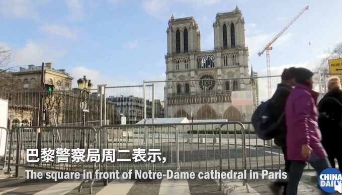 两年前大火致屋顶铅板熔化，巴黎圣母院广场铅颗粒含量过高关闭