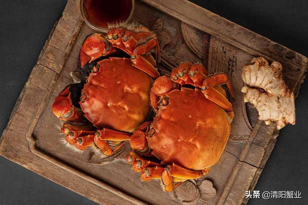 阳澄湖大闸蟹搭配姜，祛寒、提味又健康