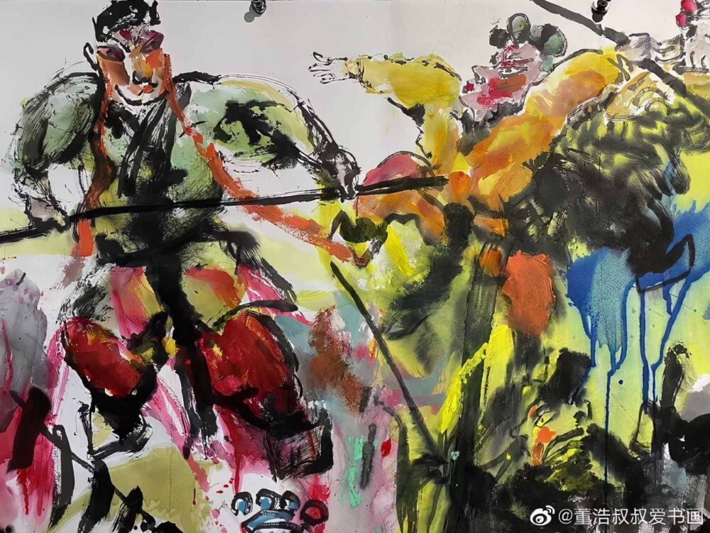 董浩的绘画有特点：观众喜欢程度超过朱军，一张作品价值2万