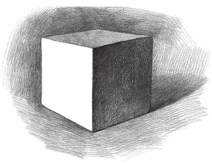 素描入门知识：教你正方体素描画法，学会这些，画正方体很简单