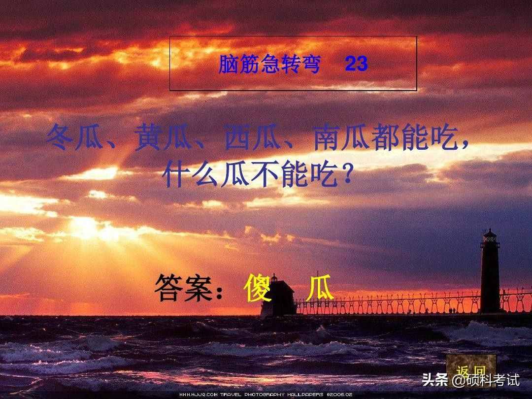 脑筋急转弯:什么样的路不能走？什么动物天天熬夜？一起来看看