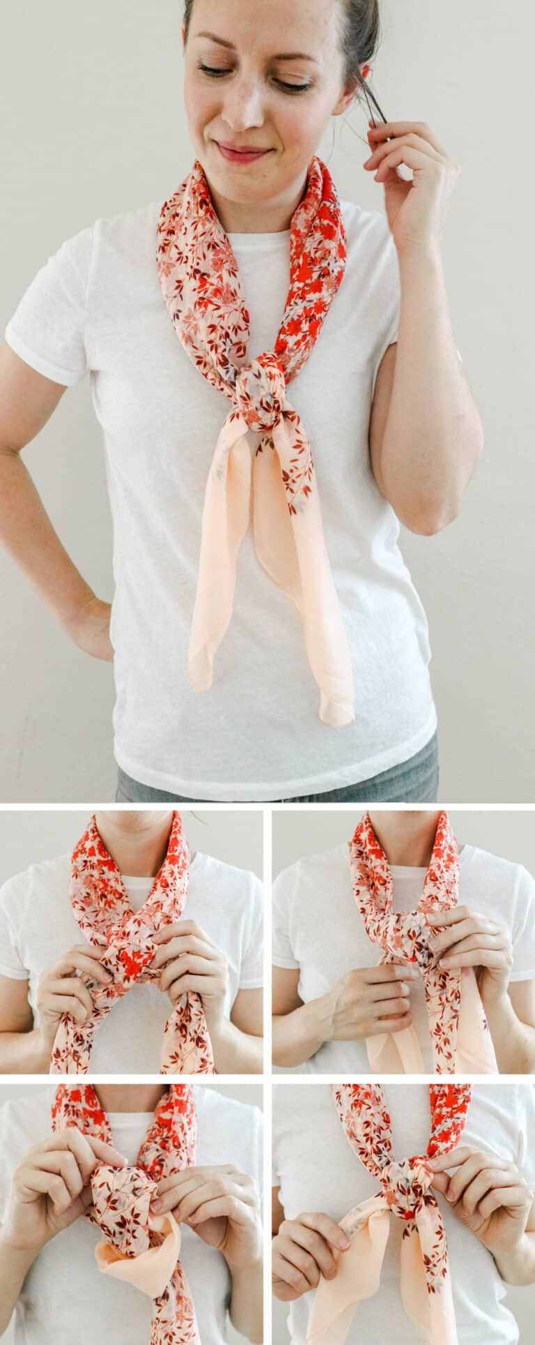 教你19种系围巾的方法，第一种体现女人味，最后一种最显优雅气质