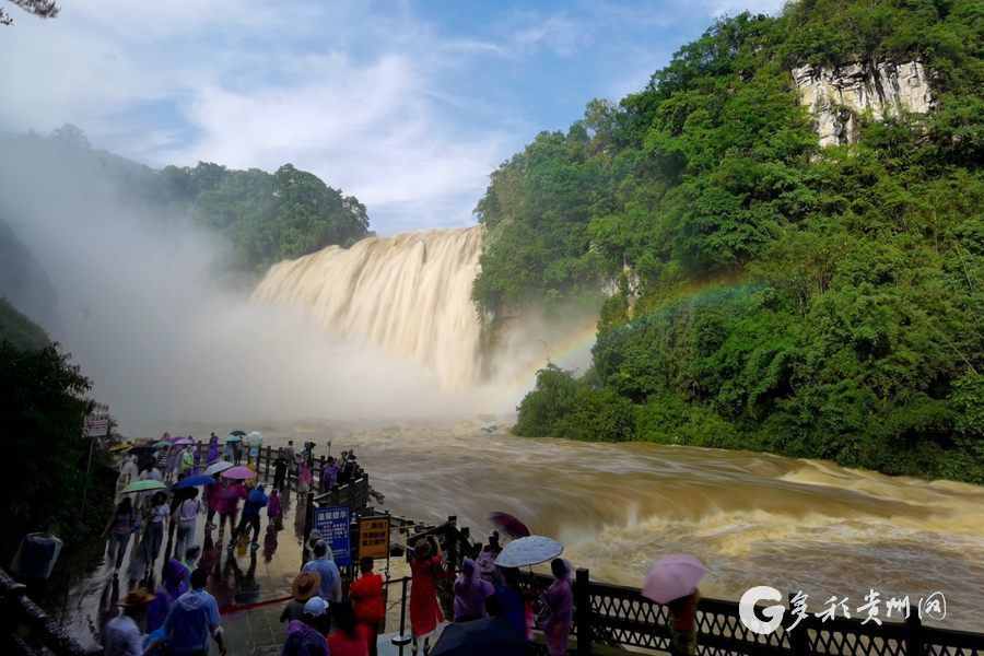 震撼！黄果树大瀑布迎今年最大水量，峰值每秒472立方米