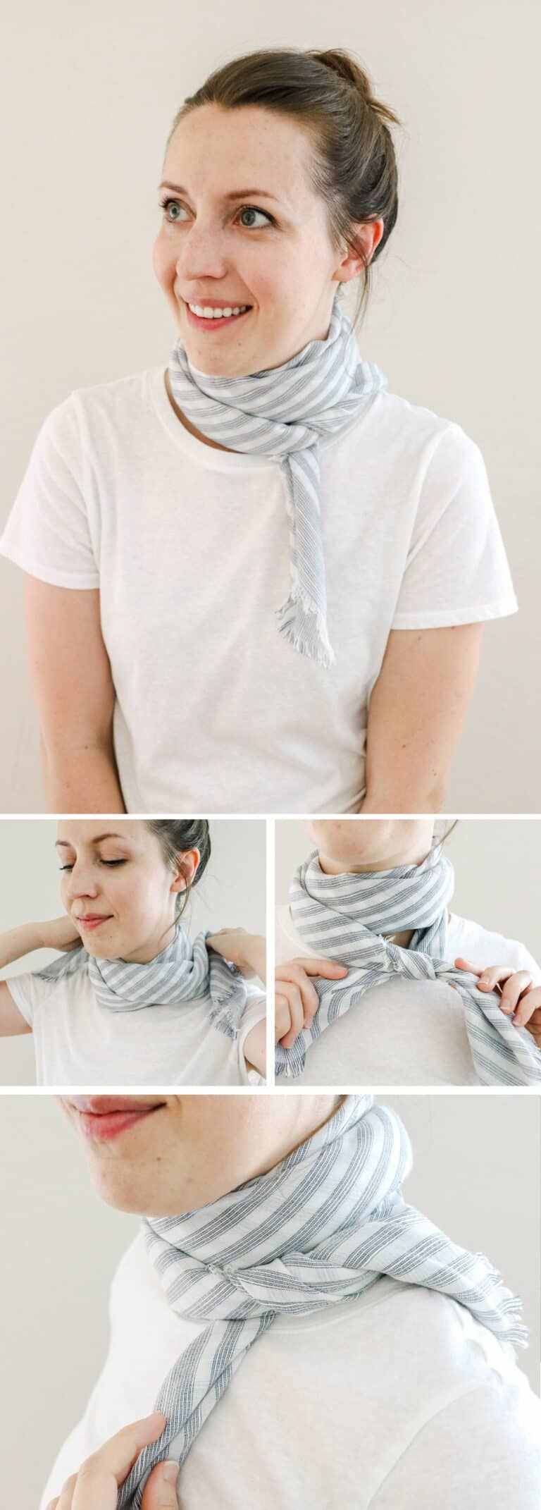 教你19种系围巾的方法，第一种体现女人味，最后一种最显优雅气质