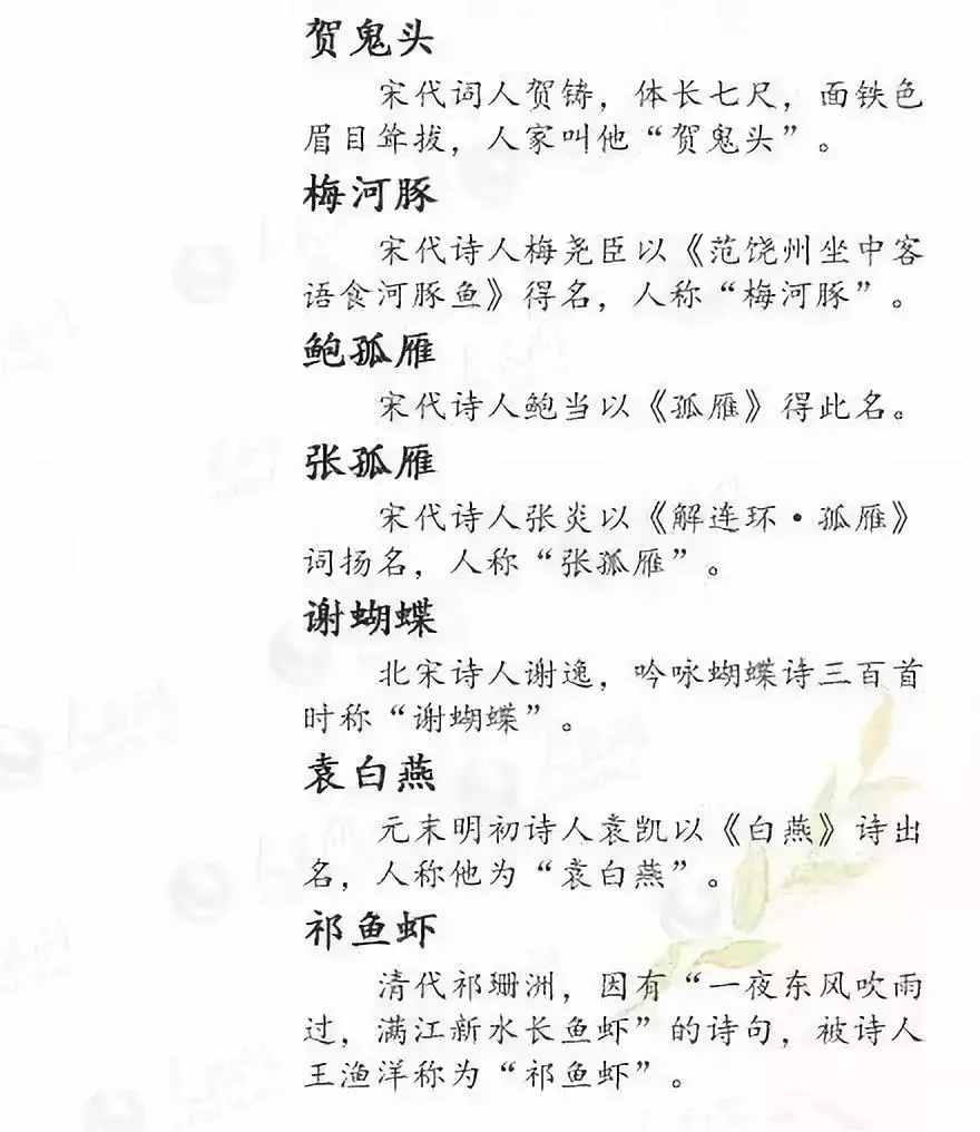 诗仙、诗圣、诗魔、诗鬼、诗佛……诗人的雅号别称，你知道多少？