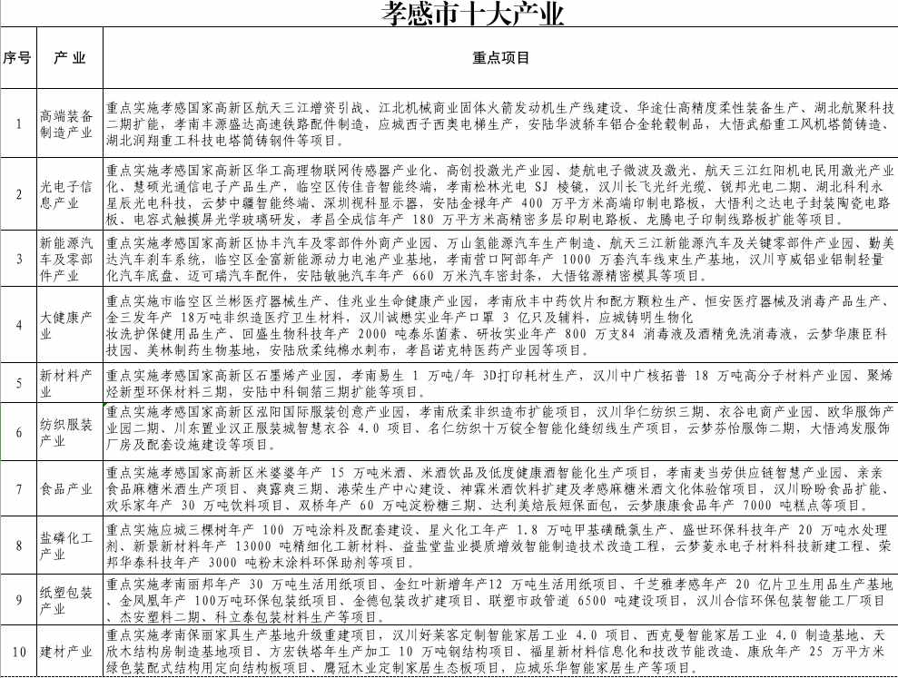 孝感市：构建具有核心竞争力的现代产业体系