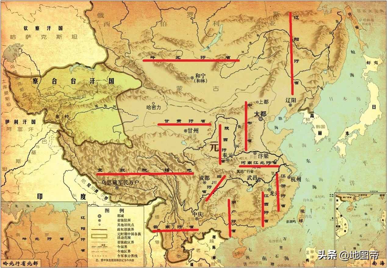 元朝全国只有10个省，看看你在哪个省？