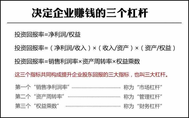 案例故事：决定企业是否赚钱的三个杠杆