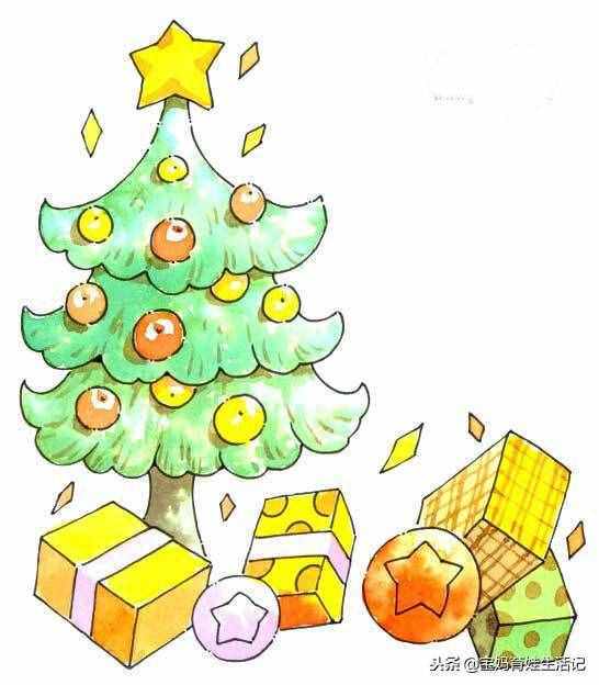 总结圣诞树彩色简笔画，简单好看！