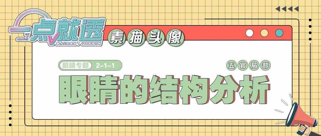 素描头像 | 五官局部 2-1-1.眼睛的结构分析