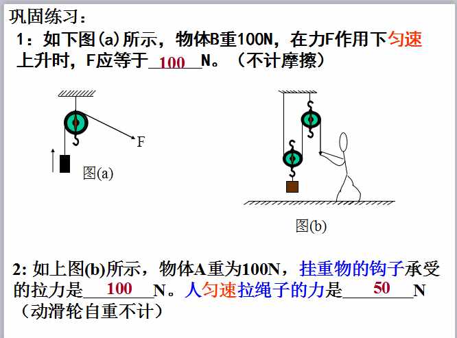 定滑轮和动滑轮相关知识点总结