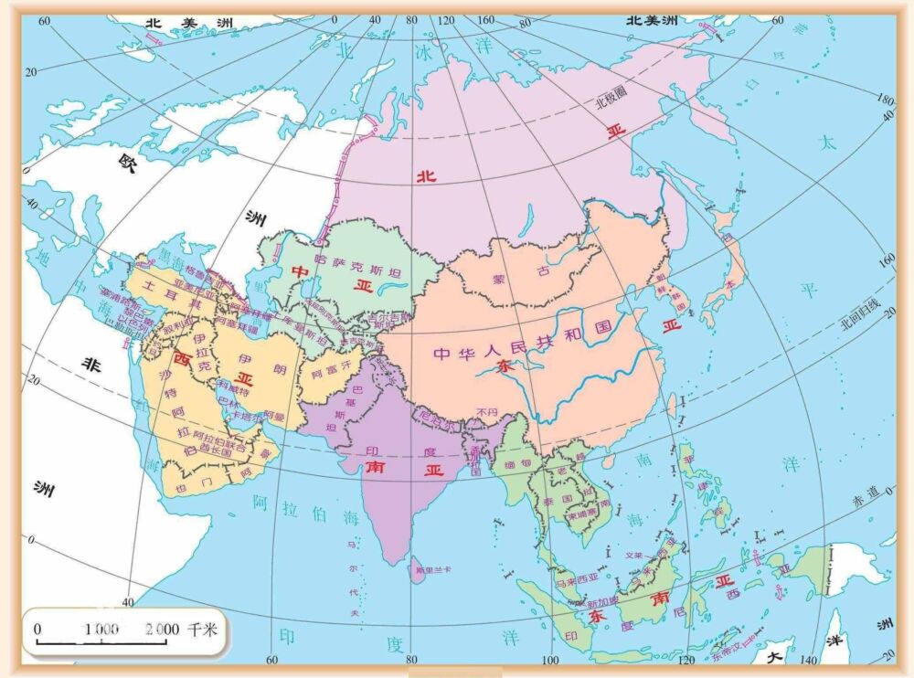 你知道吗，在亚洲的六大地理分区中，哪一个分区的国家数量最多？