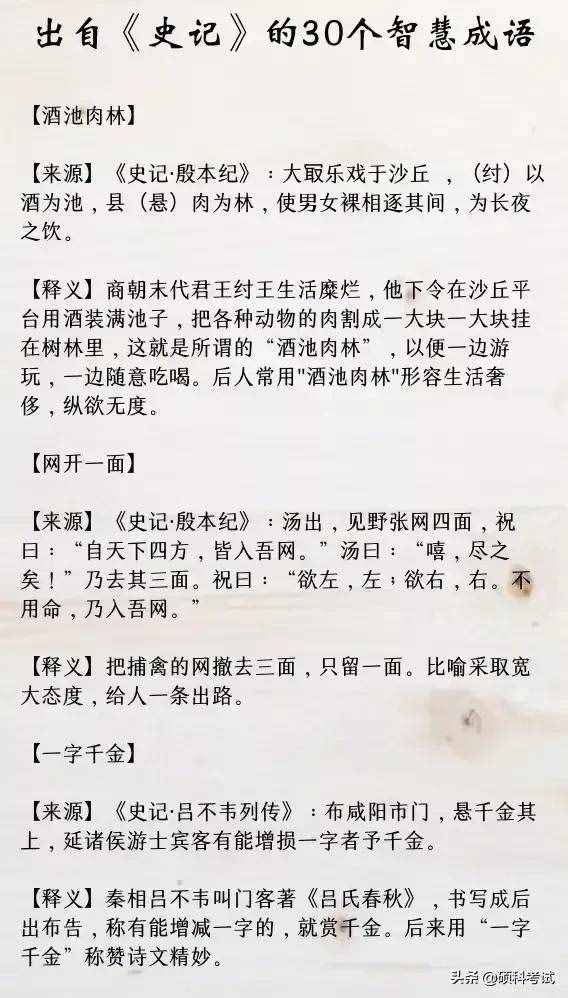 看史记学成语：出自《史记》的30个智慧成语，让你不再胸无点墨