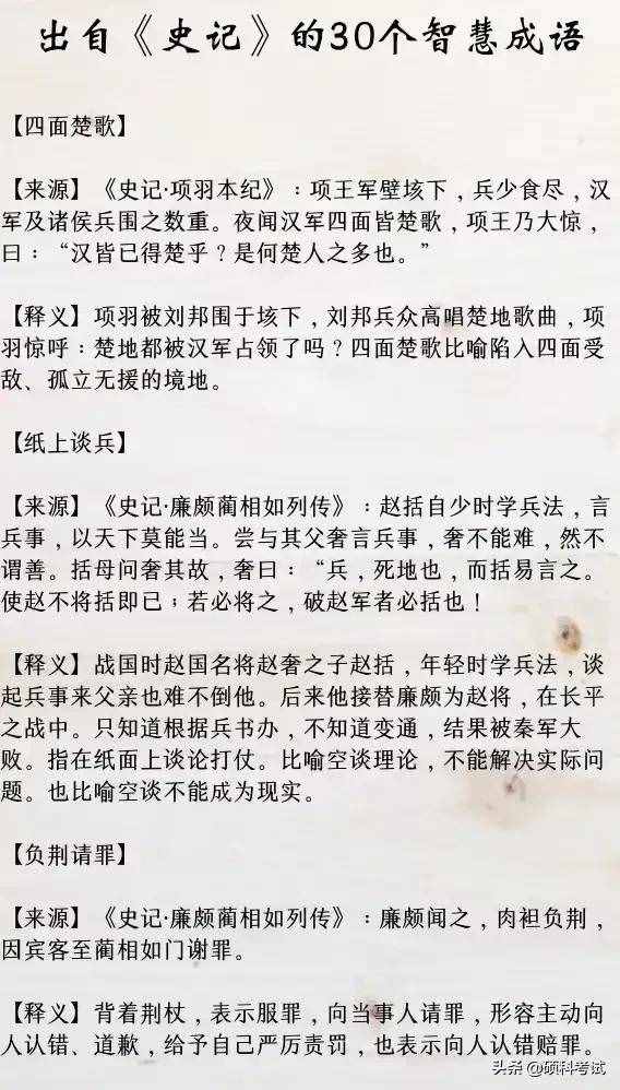 看史记学成语：出自《史记》的30个智慧成语，让你不再胸无点墨