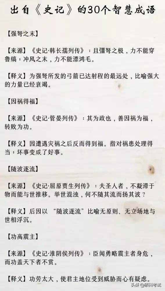 看史记学成语：出自《史记》的30个智慧成语，让你不再胸无点墨