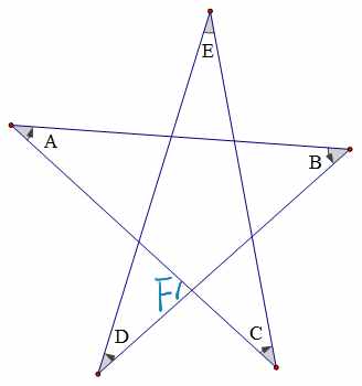 五角星的五个角之和是多少？