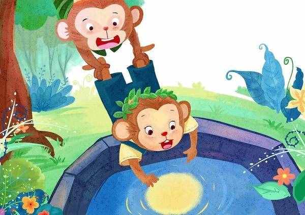 「睡前小故事」：Monkey Fishing Month 猴子捞月