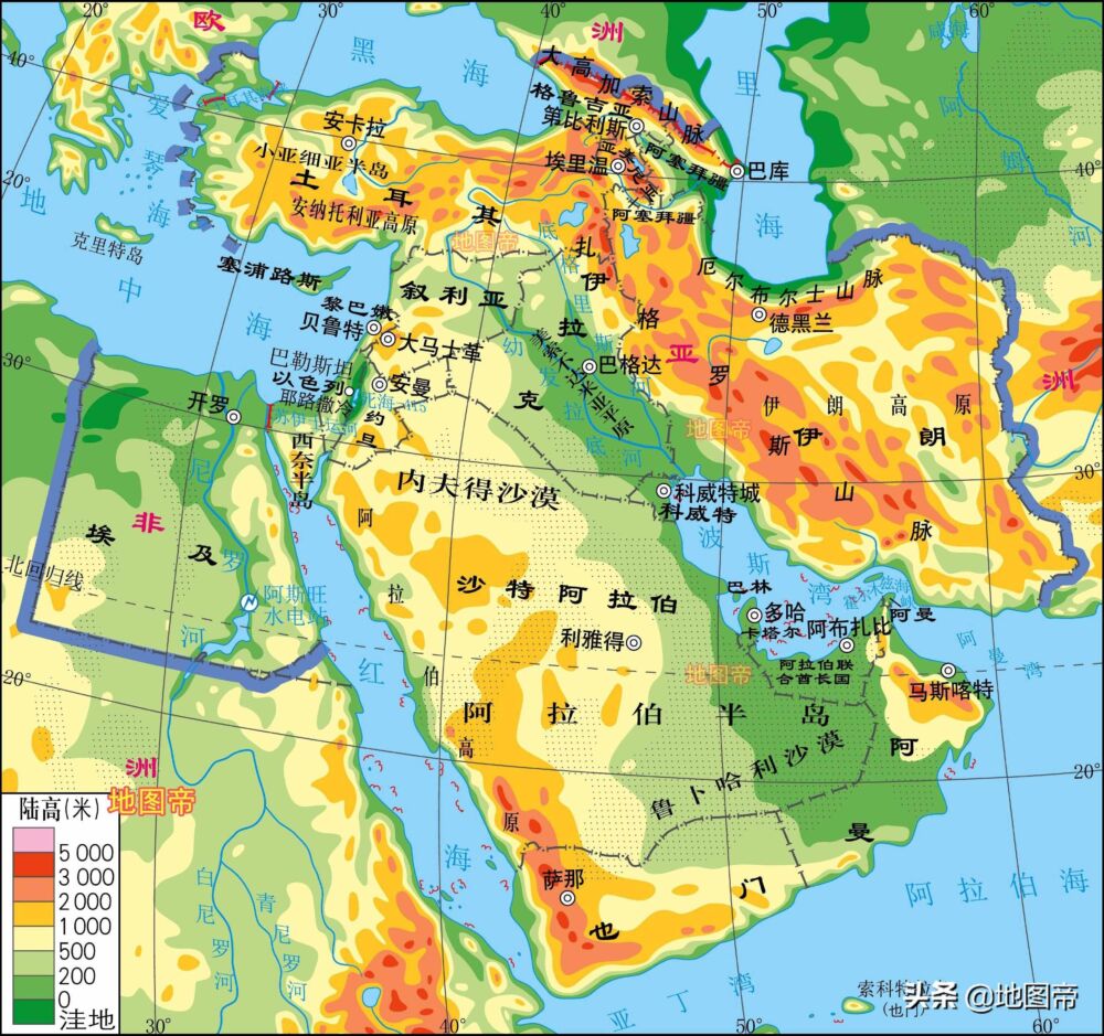 美国扫平伊拉克，入侵阿富汗，为何不敢打伊朗？看地形图一目了然