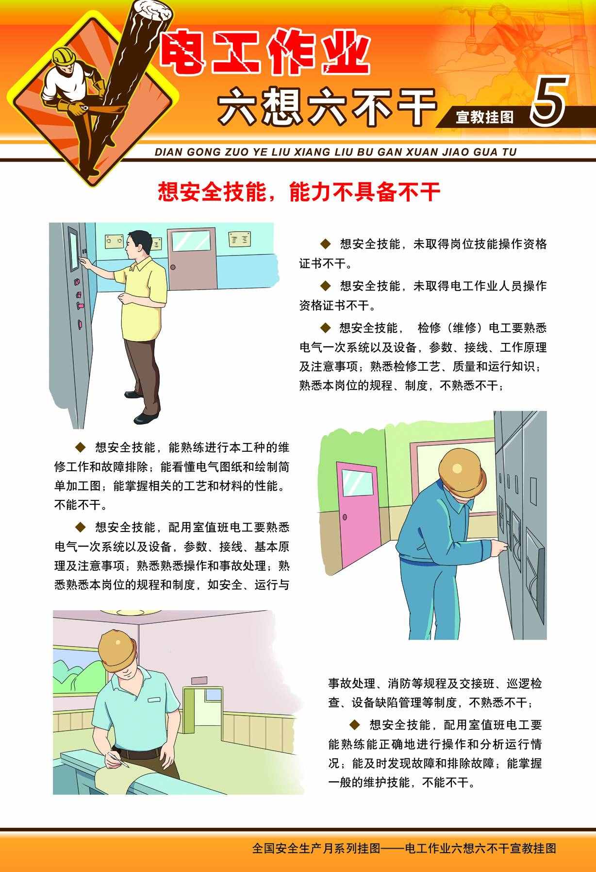 电工作业-安全操作规程及六想六不干