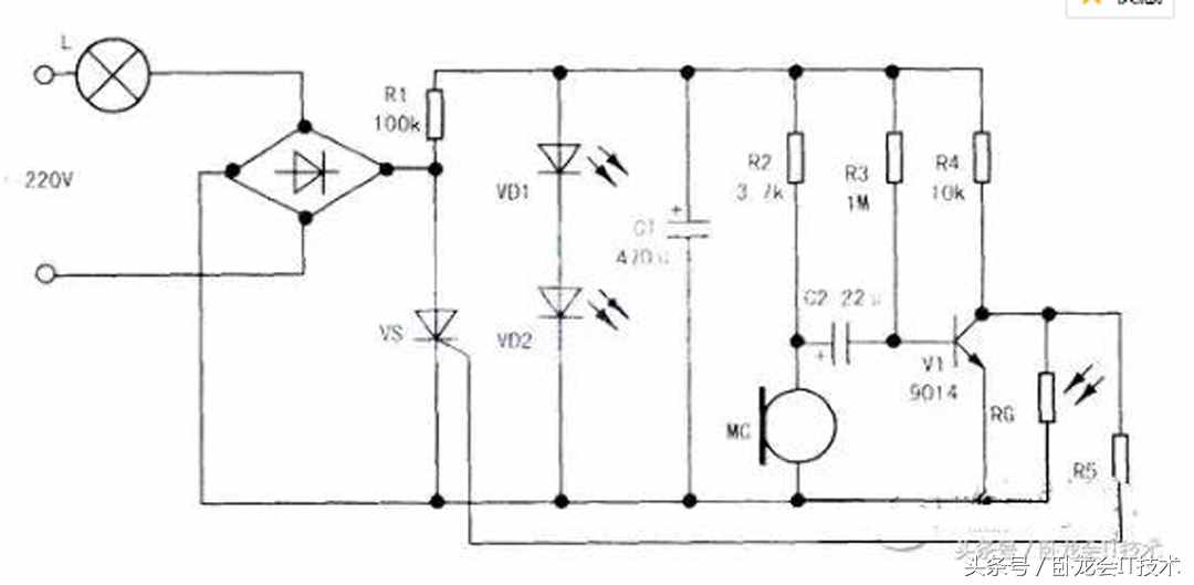 教你三种用9014三极管制作的闪灯电路图！