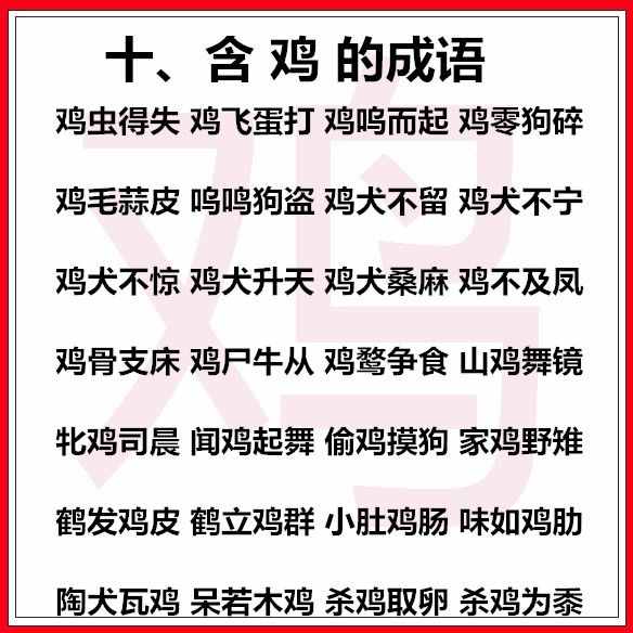 最全12生肖成语归类，原来成语还可以这样记忆