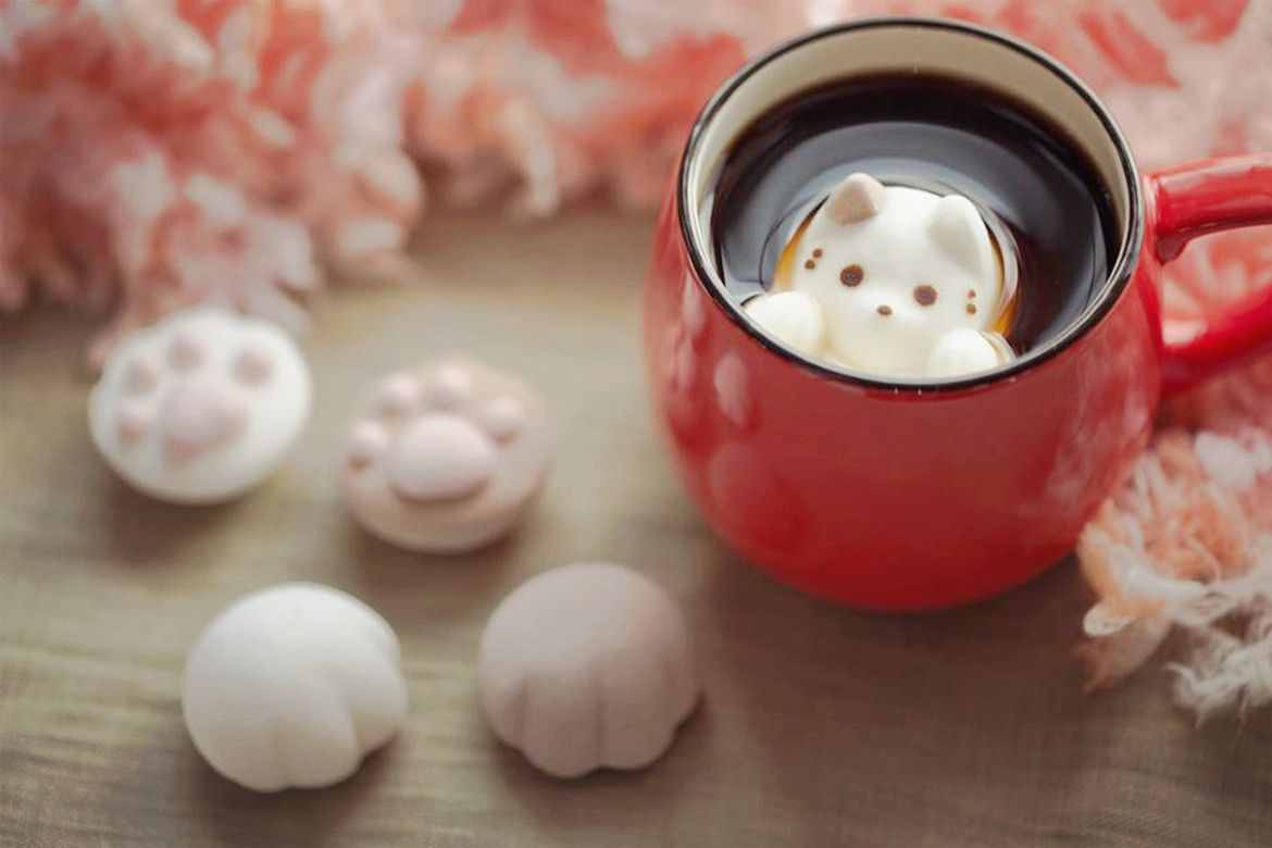 好治愈！日本“Cafe Cat&Paw”萌系猫肉球棉花糖