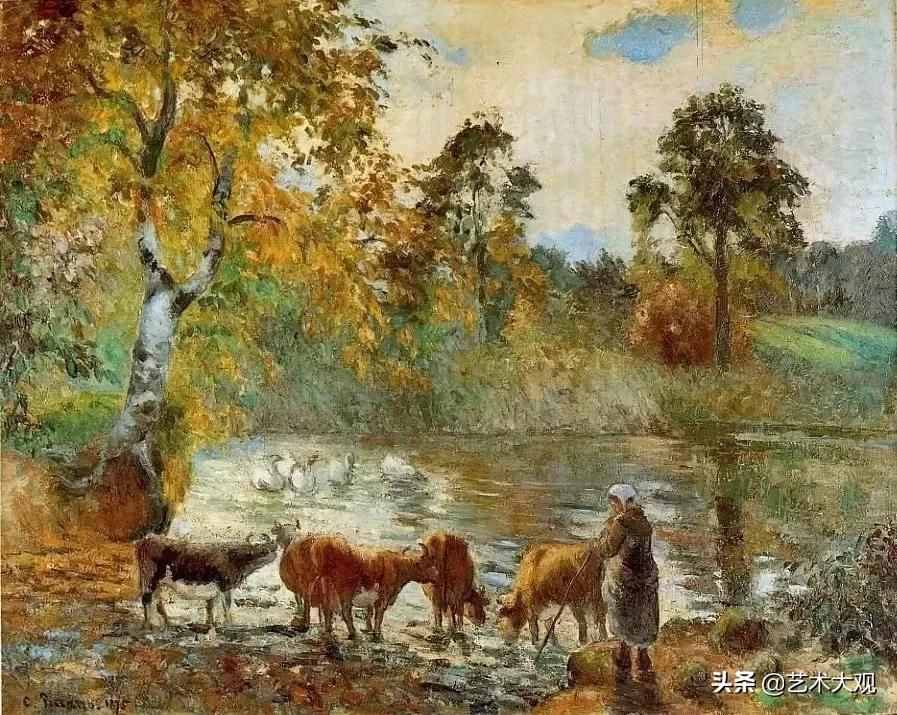 法国印象派画家毕沙罗乡村原野风景油画作品欣赏